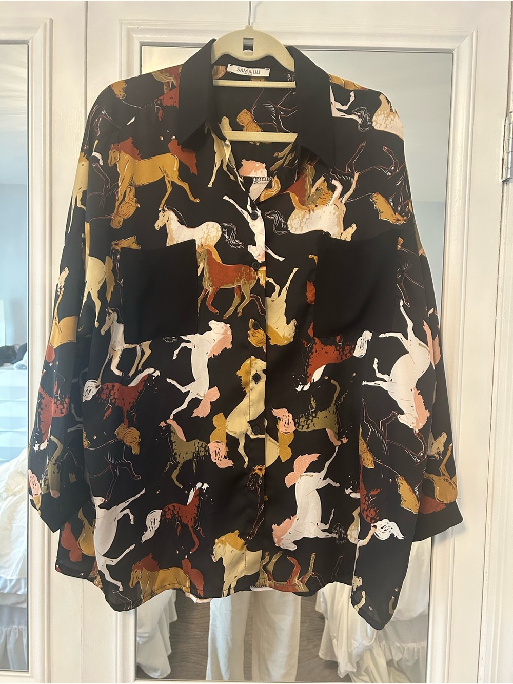 Horse Printed Button Down